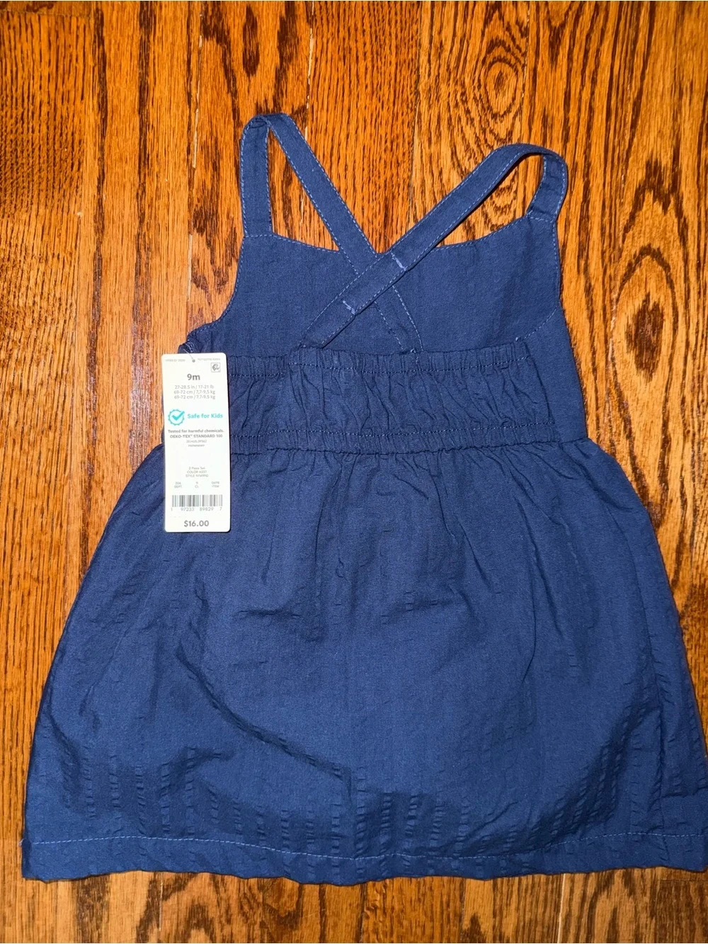 Carter's Navy Blue Star Embroidered Sundress